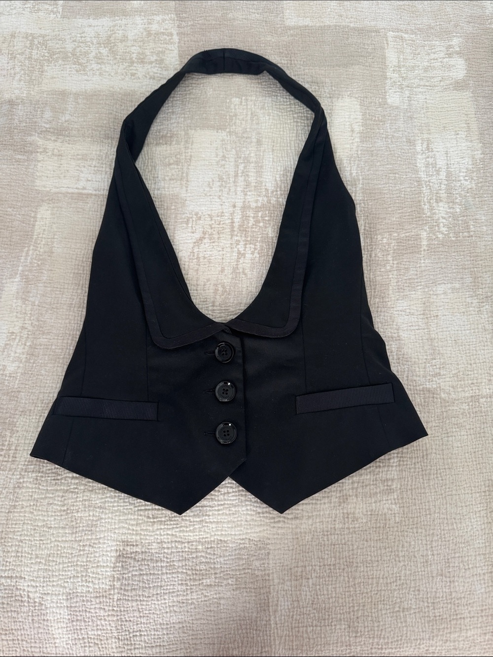 Express Black Halter Vest Crop Top